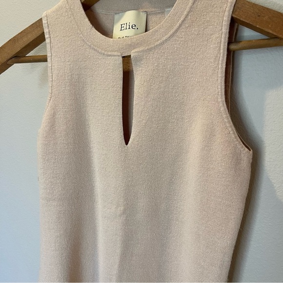 Ellie Tahari Tan Front Slit Tank Top Size XS - Picture 3 of 7